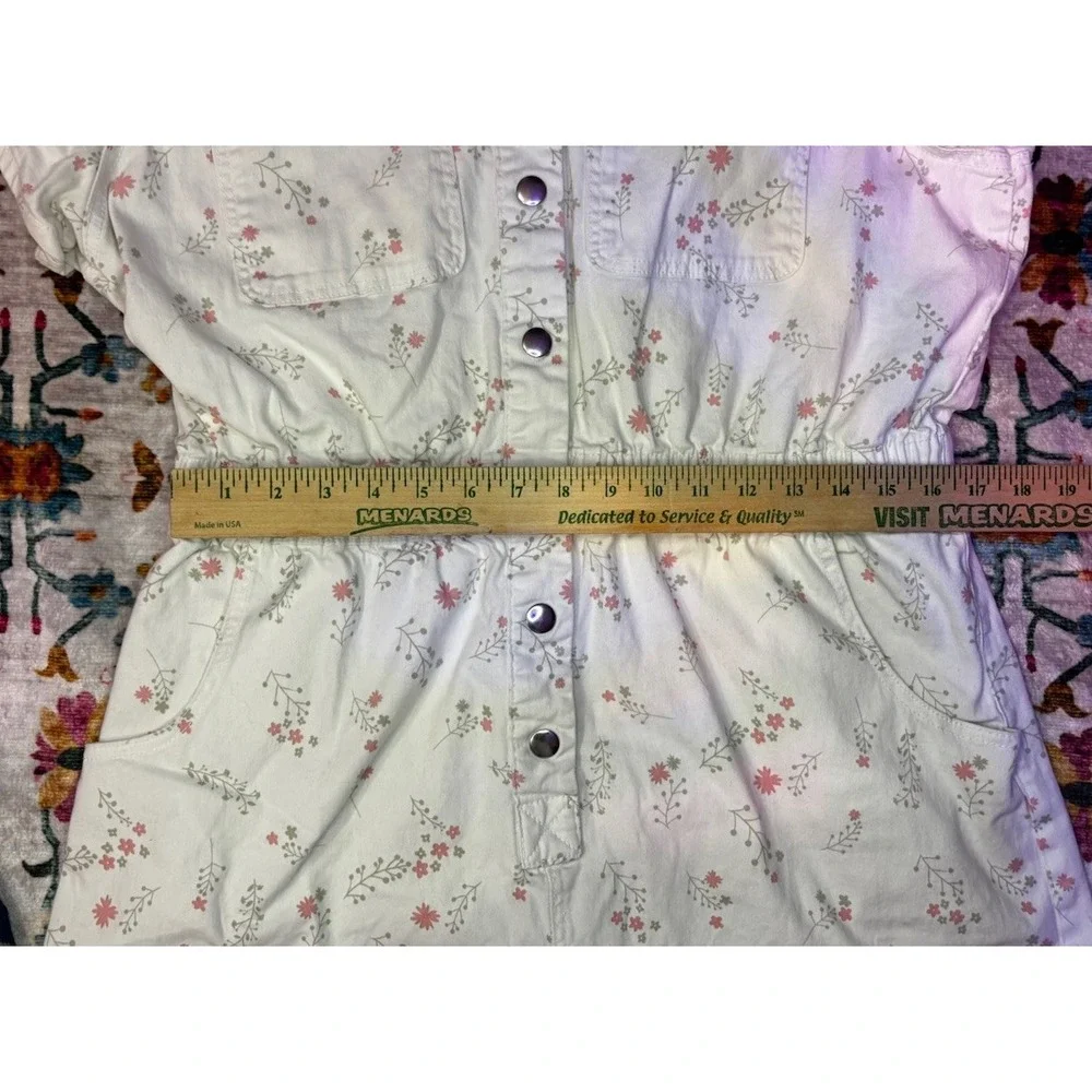 Celebrity Pink Coveralls Womens XXL White Romper Ditzy Floral Shorts Jumpsuit - Picture 6 of 8